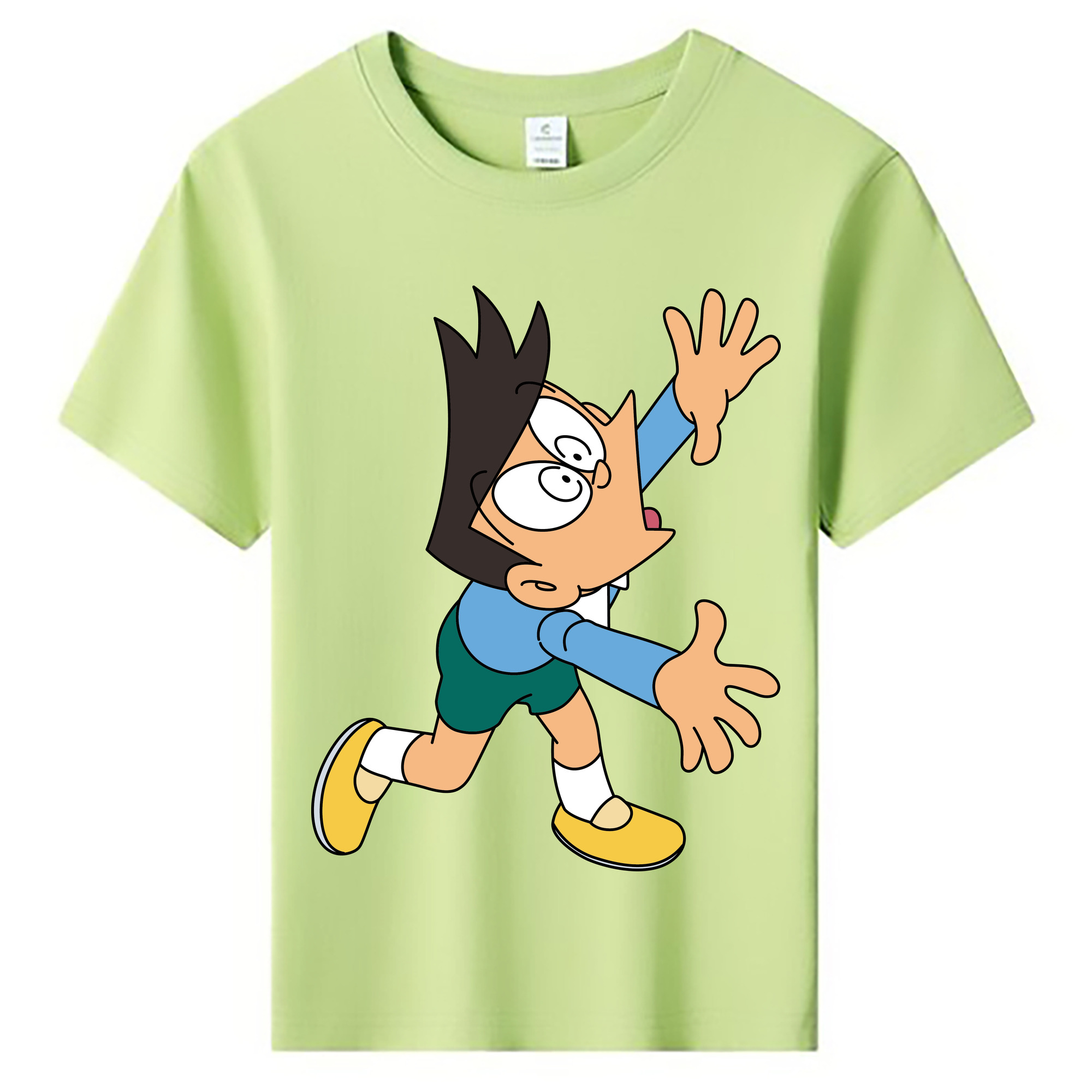 （画像用） ドラえもん 骨川 スネ夫 Doraemon Honekawa Suneo 綿100％キッズTシャツ（フロントプリント）